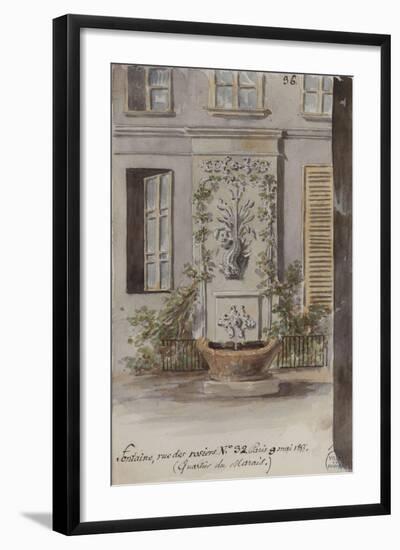 Parisian Fountains-Jean-Marie Amelin-Framed Giclee Print