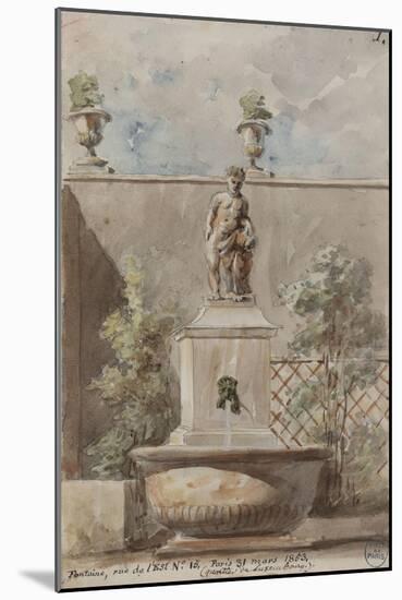 Parisian Fountains-Jean-Marie Amelin-Mounted Giclee Print