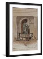 Parisian Fountains-Jean-Marie Amelin-Framed Giclee Print