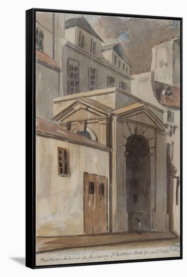 Parisian Fountains-Jean-Marie Amelin-Framed Stretched Canvas