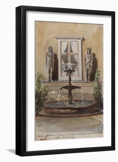 Parisian Fountains-Jean-Marie Amelin-Framed Giclee Print