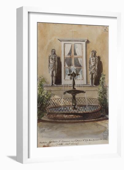 Parisian Fountains-Jean-Marie Amelin-Framed Giclee Print