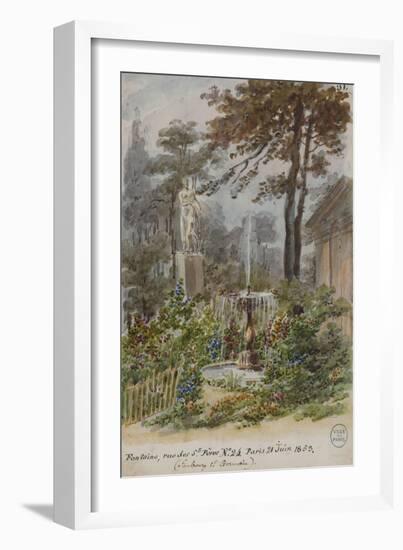 Parisian Fountains-Jean-Marie Amelin-Framed Giclee Print