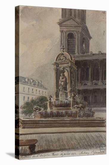 Parisian Fountains-Jean-Marie Amelin-Stretched Canvas