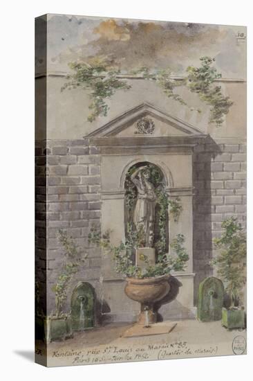 Parisian Fountains-Jean-Marie Amelin-Stretched Canvas