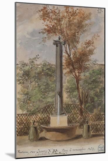 Parisian Fountains-Jean-Marie Amelin-Mounted Giclee Print