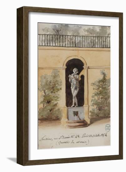 Parisian Fountains-Jean-Marie Amelin-Framed Giclee Print