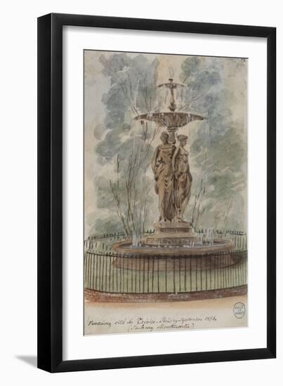 Parisian Fountains-Jean-Marie Amelin-Framed Giclee Print