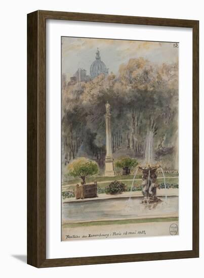 Parisian Fountains-Jean-Marie Amelin-Framed Giclee Print