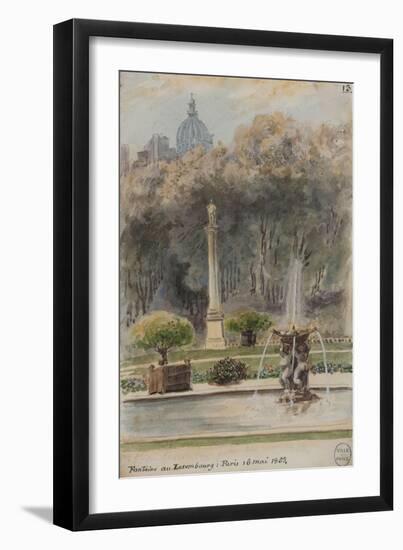 Parisian Fountains-Jean-Marie Amelin-Framed Giclee Print