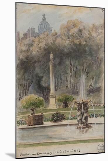 Parisian Fountains-Jean-Marie Amelin-Mounted Giclee Print