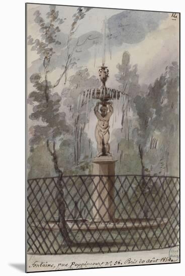 Parisian Fountains-Jean-Marie Amelin-Mounted Giclee Print