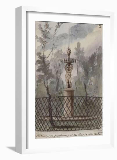 Parisian Fountains-Jean-Marie Amelin-Framed Giclee Print