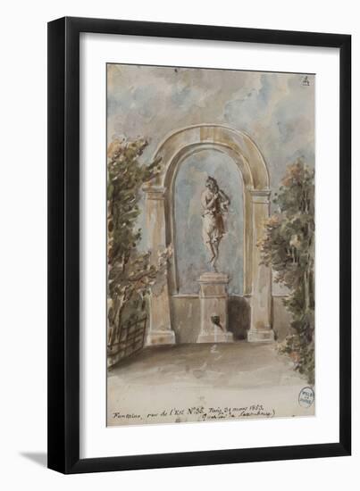 Parisian Fountains-Jean-Marie Amelin-Framed Giclee Print