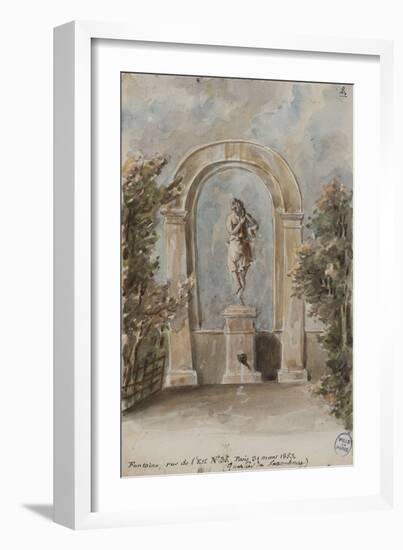 Parisian Fountains-Jean-Marie Amelin-Framed Giclee Print