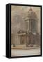 Parisian Fountains-Jean-Marie Amelin-Framed Stretched Canvas