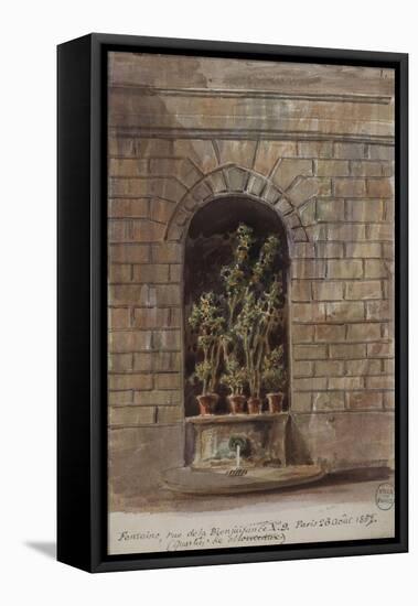 Parisian Fountains-Jean-Marie Amelin-Framed Stretched Canvas