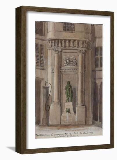 Parisian Fountains-Jean-Marie Amelin-Framed Giclee Print