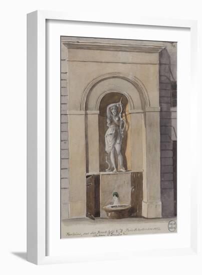 Parisian Fountains-Jean-Marie Amelin-Framed Giclee Print