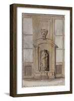 Parisian Fountains-Jean-Marie Amelin-Framed Giclee Print