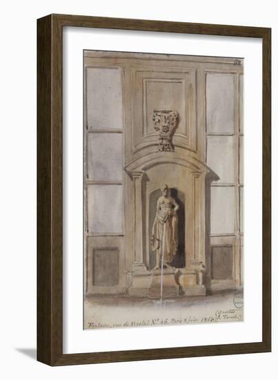 Parisian Fountains-Jean-Marie Amelin-Framed Giclee Print