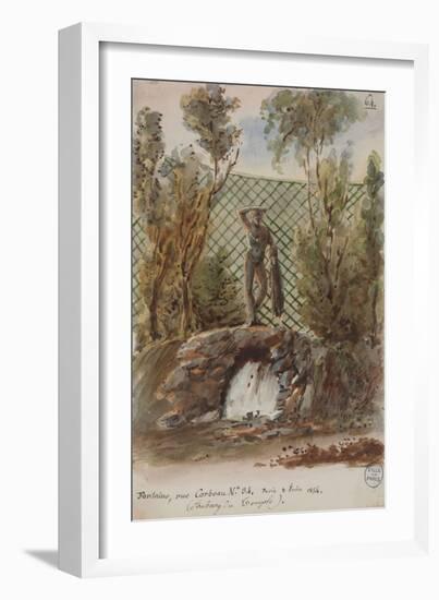 Parisian Fountains-Jean-Marie Amelin-Framed Giclee Print