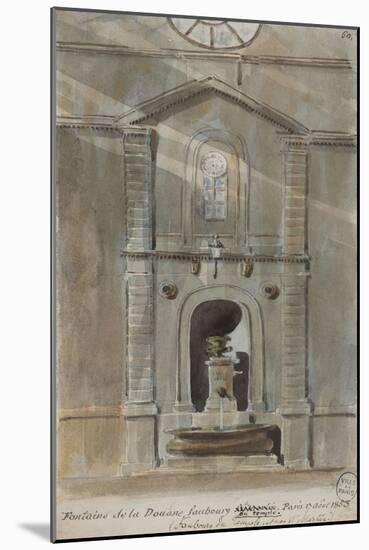 Parisian Fountains-Jean-Marie Amelin-Mounted Giclee Print