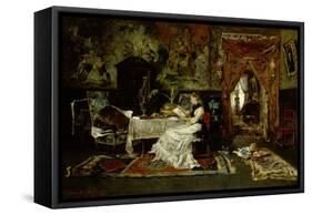 Parisian Interieur, 1877-Mihaly Munkacsy-Framed Stretched Canvas