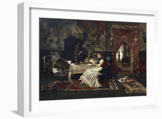 Parisian Interior, 1877-Mihaly Munkacsy-Framed Giclee Print