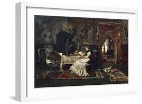 Parisian Interior, 1877-Mihaly Munkacsy-Framed Giclee Print