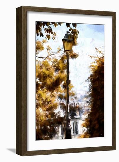 Parisian Lamppost in Autumn-Philippe Hugonnard-Framed Giclee Print