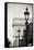 Parisian Lightposts BW I-Erin Berzel-Framed Stretched Canvas