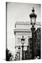 Parisian Lightposts BW I-Erin Berzel-Stretched Canvas