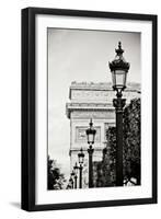 Parisian Lightposts BW I-Erin Berzel-Framed Photographic Print