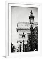 Parisian Lightposts BW I-Erin Berzel-Framed Photographic Print