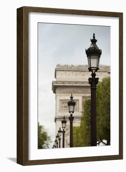 Parisian Lightposts I-Erin Berzel-Framed Photographic Print