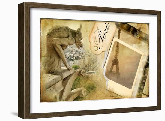 Parisian Memories - Vintage Photoalbum Series-Maugli-l-Framed Art Print
