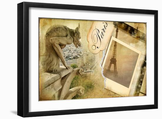 Parisian Memories - Vintage Photoalbum Series-Maugli-l-Framed Art Print