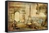 Parisian Mystery - Artwork In Retro Style-Maugli-l-Framed Stretched Canvas