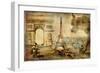 Parisian Mystery - Artwork In Retro Style-Maugli-l-Framed Art Print