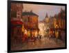 Parisian Night Scene-Yuri Borsuk-Framed Art Print