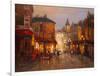 Parisian Night Scene-Yuri Borsuk-Framed Art Print