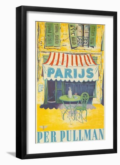 Parisian Outdoor Cafe, Per Pullman-null-Framed Art Print