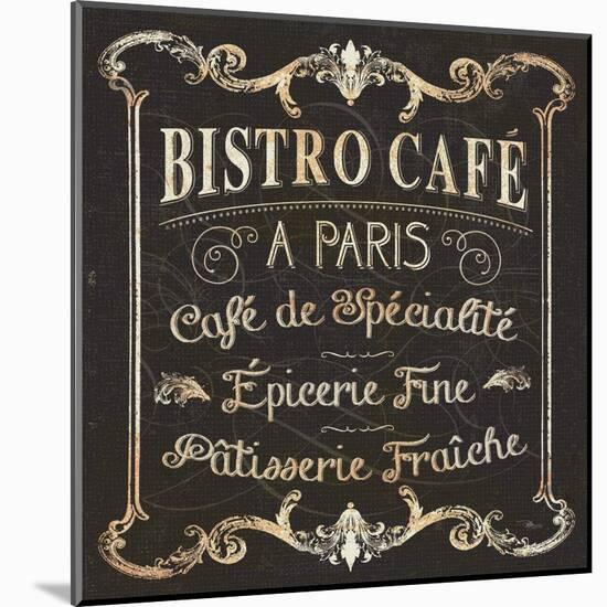 Parisian Signs Square II-Pela Design-Mounted Art Print