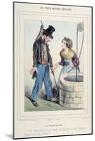 Parisian Street Jobs: the Well-Digger-Clement Pruche-Mounted Giclee Print