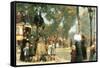 Parisian Street Scene [1]-Childe Hassam-Framed Stretched Canvas