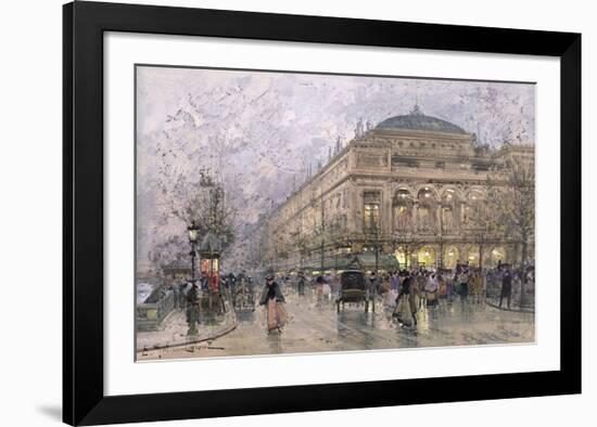 Parisian Street Scene-Eugene Galien Laloue-Framed Premium Giclee Print