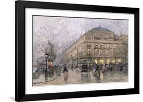 Parisian Street Scene-Eugene Galien Laloue-Framed Premium Giclee Print