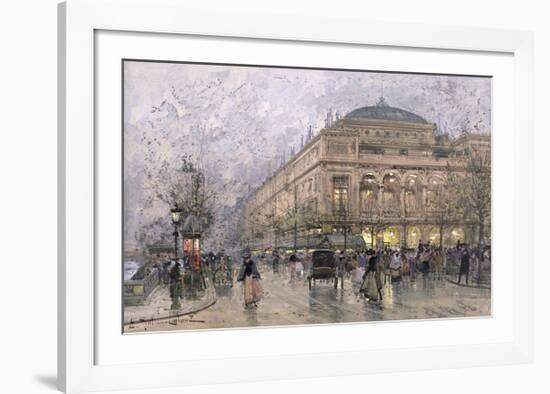 Parisian Street Scene-Eugene Galien Laloue-Framed Premium Giclee Print