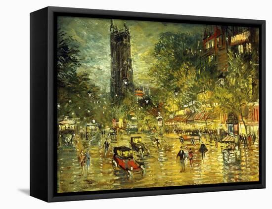 Parisian Street Scene-Konstantin A. Korovin-Framed Stretched Canvas